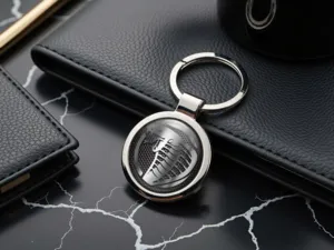Porte-clés Métal Look Acier Inox Premium